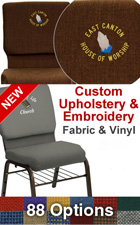 Custom Church Chairs Available with Embroidery